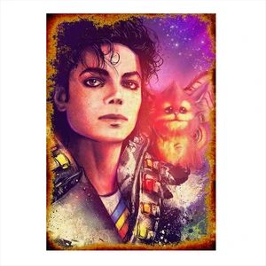 Ahşap Tablo Michael Jackson Afişi