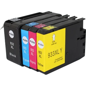 For Lexmark Hp 932Xl-Hp 933Xl 4 Renk Set Muadil Kartuş Hp Officejet 7510/7610/7612/7110/6700/6600/6100 Takım