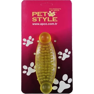 Pet Style Tırtıklı Oyuncak Kemik Şeffaf Sarı