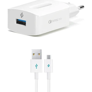 2SCQC01M Speedcharger QC 3.0 Universal Seyahat Şarj Aleti + Micro Usb Kablo