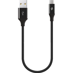AlumiCable Mini Micro USB Şarj Kablo Siyah 30cm 2DK25S