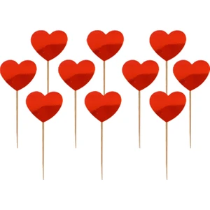 PartiBulutu Kırmızı Kalp Kürdan