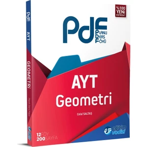 Eğitim Vadisi Yayınları AYT Geometri PDF Planlı Ders Föyü Eğitim Vadisi