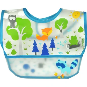 Su Geçirmez Eva Kumaş Cırtlı Bebek Mama Önlüğü