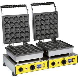 Çiftli Yuvarlak Bubble Waffle Makinesi Elektrikli - W23