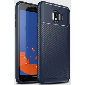 Samsung Galaxy J4 2018 Kılıf Silikon Esnek Karbon Görünümlü Negro Kapak - Lacivert