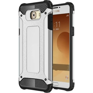 Samsung Galaxy C5 Pro Kılıf Zırhlı Tam Koruma Silikon Crash Arka Kapak - Gri