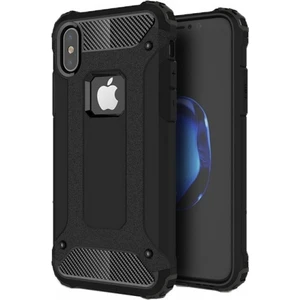 Apple iPhone X Kılıf Zırhlı Tam Koruma Silikon Crash Arka Kapak - Siyah