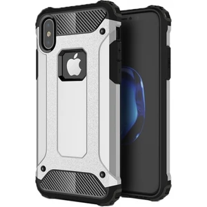 Apple iPhone X Kılıf Zırhlı Tam Koruma Silikon Crash Arka Kapak - Gri