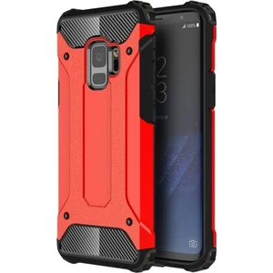 Samsung Galaxy S9 Kılıf Zırhlı Tam Koruma Silikon Crash Arka Kapak - Kırmızı