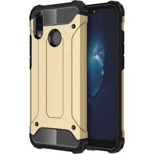 Huawei P20 Lite Kılıf Zırhlı Tam Koruma Silikon Crash Arka Kapak - Gold