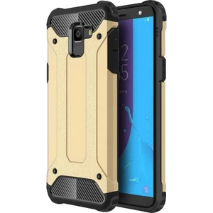 Samsung Galaxy J6 2018 Kılıf Zırhlı Tam Koruma Silikon Crash Arka Kapak - Gold