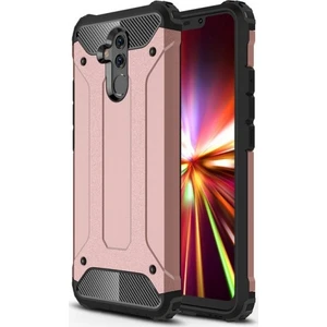 Huawei Mate 20 Lite Kılıf Zırhlı Tam Koruma Silikon Crash Arka Kapak - Rose Gold