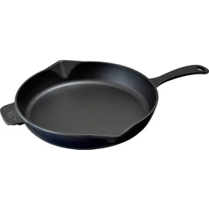 Döküm Demir Metal Kulplu Yuvarlak Kızartma Tavası 30 cm