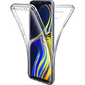 Samsung Galaxy Note 9 Kılıf 6 tarafı tam full koruma 360 Clear Soft Şeffaf
