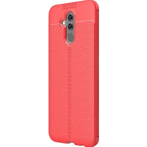 Huawei Mate 20 Lite Kılıf Deri Dokulu Silikon