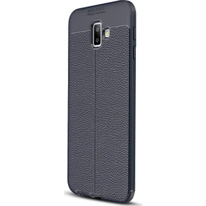 Samsung Galaxy J6 Plus Kılıf Deri Dokulu Silikon