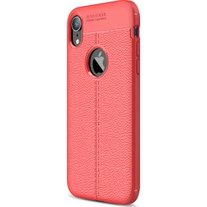 Apple iPhone XR (6.1'') Kılıf Deri Dokulu Silikon