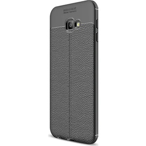 Samsung Galaxy J4 Plus Kılıf Deri Dokulu Silikon