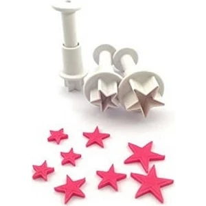 Mas Mutfak Mini Yıldız Basmalı (Enjektörlü) Kurabiye Kalıbı (Kopat) - 3'lü