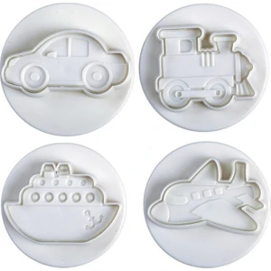 Mas Mutfak Taşıt Araçları Basmalı Enjektörlü Kurabiye Kalıbı 4lü