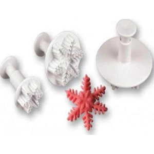 Mas Mutfak Kar Tanesi Basmalı (Enjektörlü) Kurabiye Kalıbı (Kopat) - 3'lü