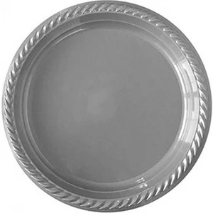 Gümüş Plastik Tabak 22 cm 25li