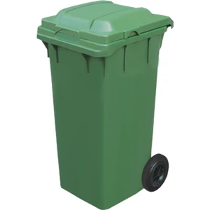 Plastik Çöp Konteyneri 120 Litre Konteyner - A+ Isıya Karşı Dayanıklı Malzeme - Yeşil