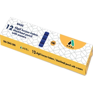 Basic Köşeli Silgili Kurşun Kalem Hb 2062045000 12 Li (1 Paket 12 Adet)
