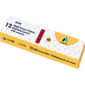 Basic Yuvarlak Silgili Kurşun Kalem Hb 2061113000 12 Li (1 Paket 12 Adet)