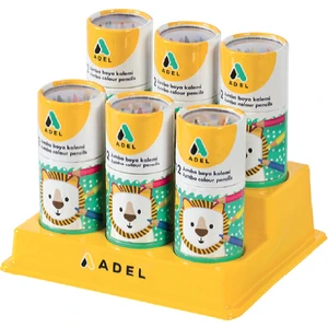 Jumbo Hexa Kuru Boya Kalemi 12 Renk Yarım Boy Karton Tüp 6 Parça Set