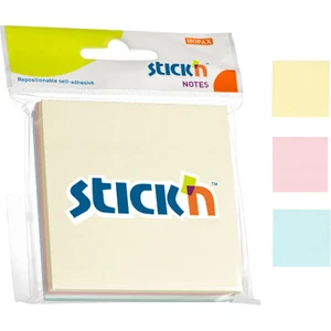 Hopax Stickn Yapışkanlı Not Kağıdı 76X76 3 Pastel Renk 150 Yaprak 4-2109200-5001