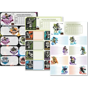 Keskin Star Wars Ders Programlı Okul Etiketi 3 Lü 220130-07
