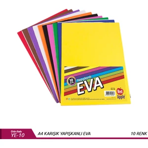 Red Apple  A-4 Yapışkanlı Eva 10 Renk Ra Eva002