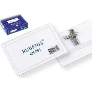 Şeffaf İğneli Yaka Kartı Qn-001 50 Li (1 Paket 50 Adet)