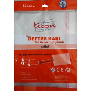 Hazır Defter Kabı Tek Kenar Yapışkan Şeffaf 10 Lu (1 Paket 10 Adet)