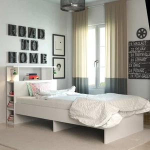 Elit Tek Kişilik Karyola + Kitaplık Başlıklı