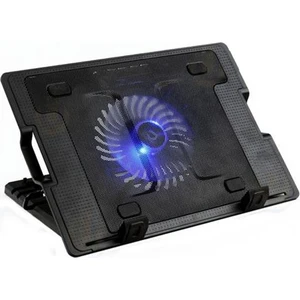Kademeli Notebook Laptop Soğutucu Mavi Led Işıklı 12 cm Fanlı Stand