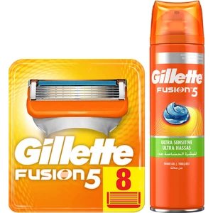 Fusion 8'li Karton Paketi Yedek Tıraş Bıçağı + 200 ml Jel