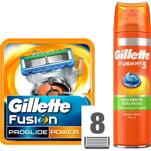 Fusion ProGlide Power 8'li Karton Paketi Yedek Tıraş Bıçağı + 200 ml Jel
