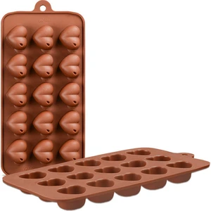 Kalp Şeklinde Silikon Çikolata Kalıbı ( 20 cm * 11 cm )