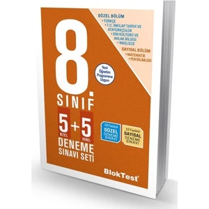 Bloktest Yayınları 8. Sınıf 5+5 Deneme Sınavı Seti 2019