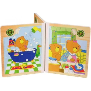 Wooden Toys Ahşap Kitap Puzzle Defter 6 Sayfa