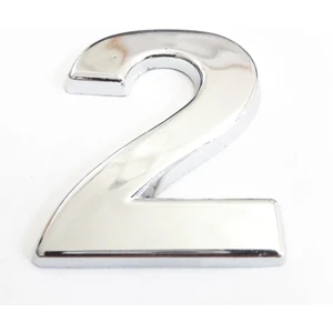 2 Rakamı 3,75 cm Krom Yapışkanlı