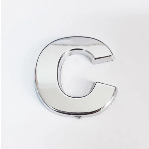 C Harfi  3,75 cm Krom Yapışkanlı