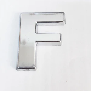 F Harfi  3,75 cm Krom Yapışkanlı