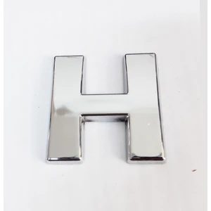 H Harfi  3,75 cm Krom Yapışkanlı