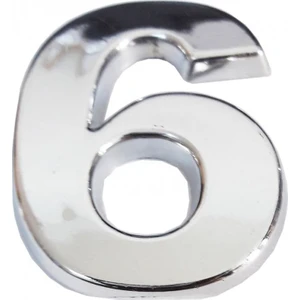 Krom Yapışkanlı 6 Rakamı 5 cm
