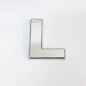 L Harfi  3,75 cm Krom Yapışkanlı