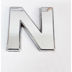 N Harfi  3,75 cm Krom Yapışkanlı